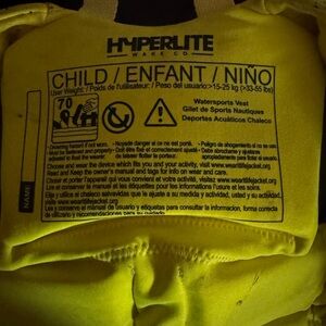 Hyperlite Child Watersports Vest - Bright Yellow